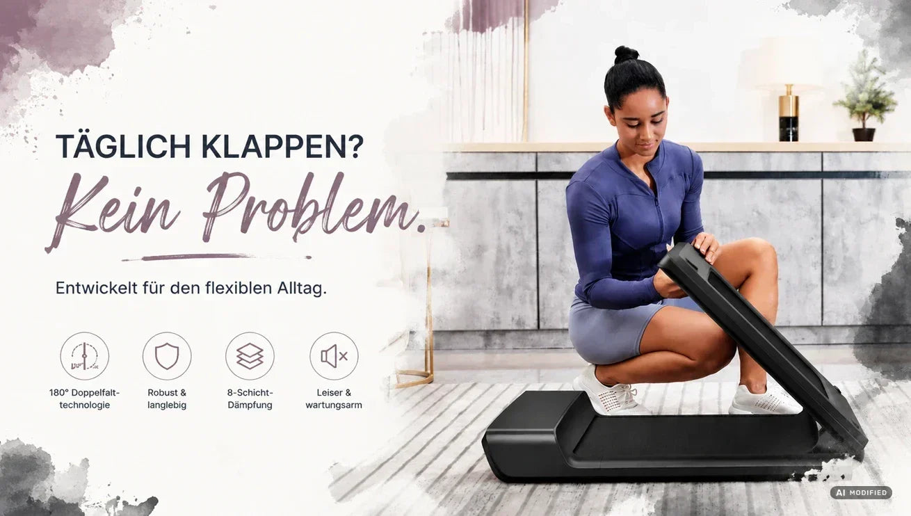 Leidet das WalkingPad durch tägliches Klappen? So langlebig sind Scharnier & Material wirklich