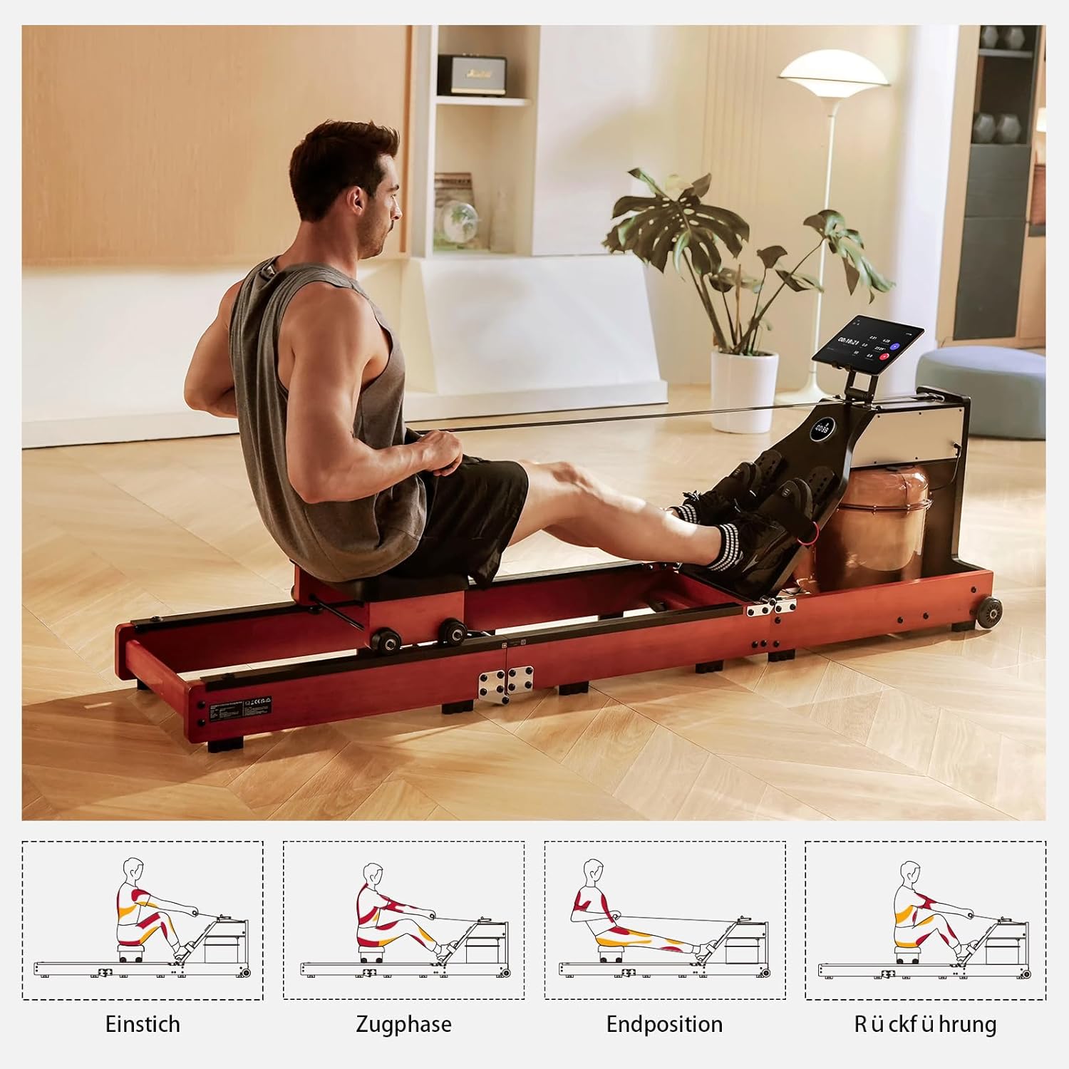WM10 Wasser- & Magnet-Rudergerät, bis 150 kg belastbar