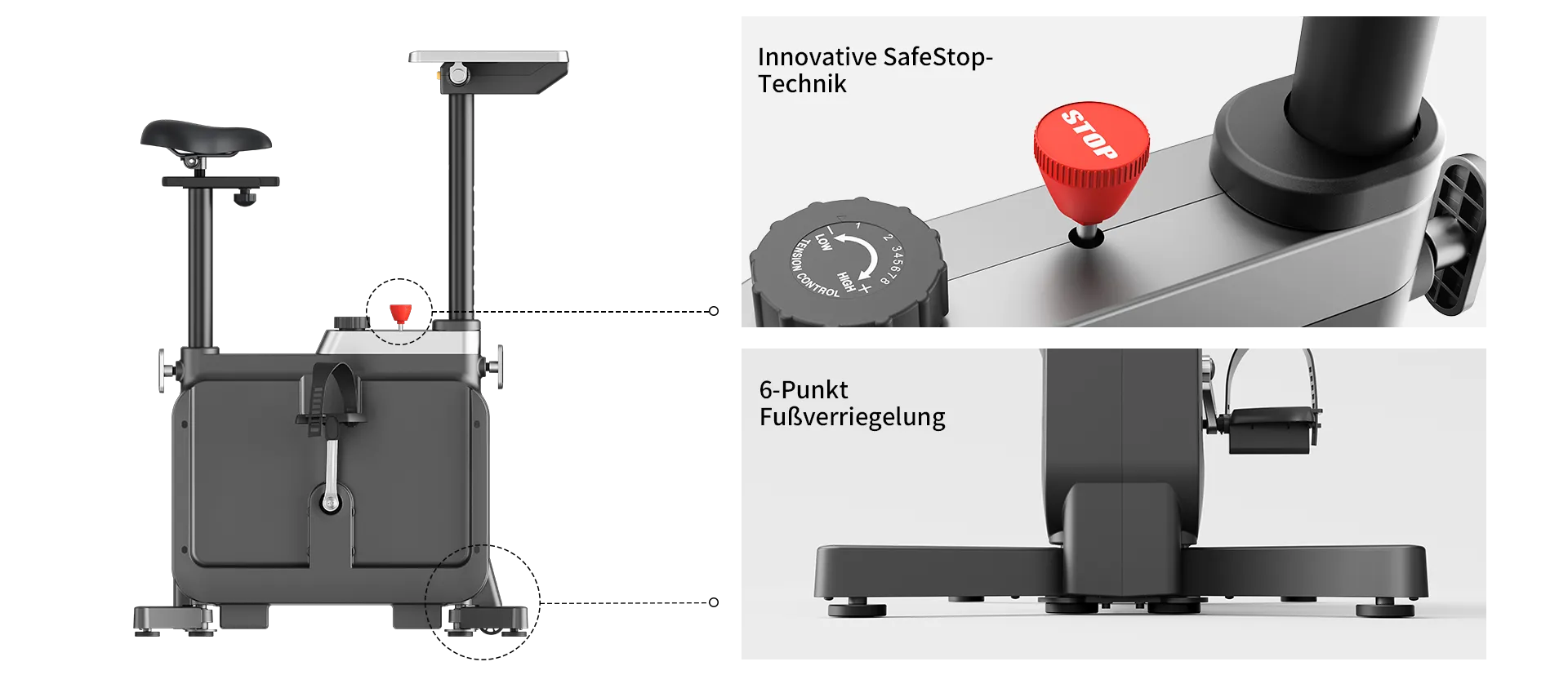 Heimtrainer Durchdachte Sicherheit bei jeder Bewegung