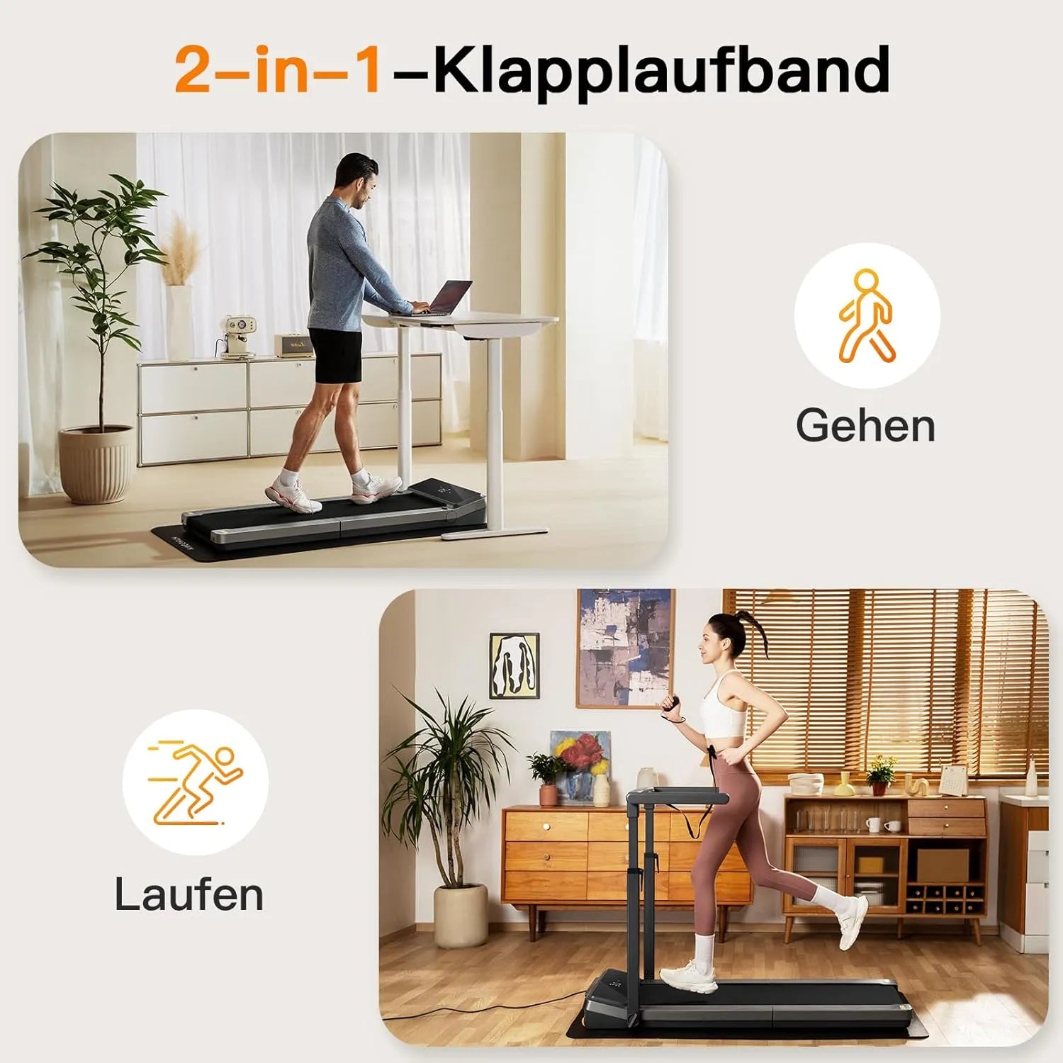 WalkingPad Z3 Hybrid+ Klappbares Laufband für Schreibtisch