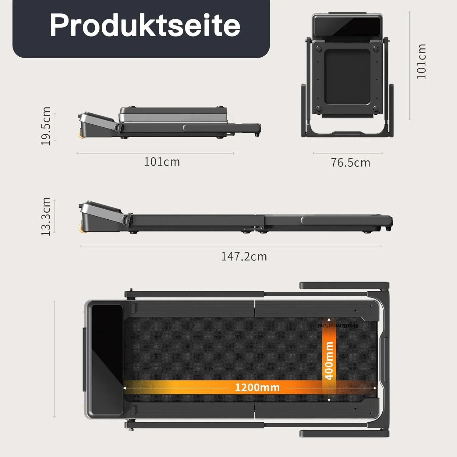 WalkingPad Z3 Hybrid+ Klappbares Laufband für Schreibtisch