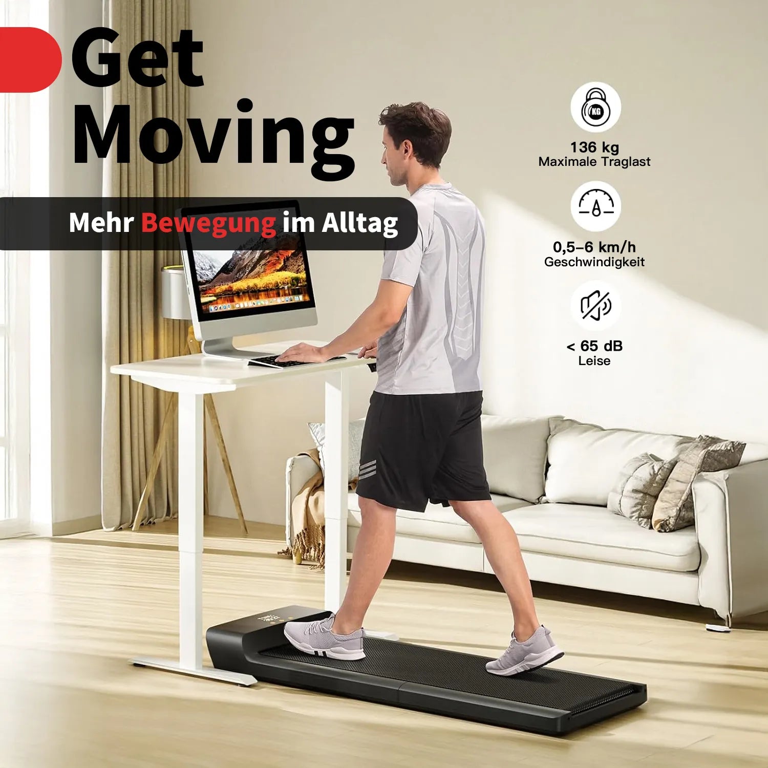 WalkingPad A1 Pro Klappbares Laufband Schreibtisch bis 136 kg