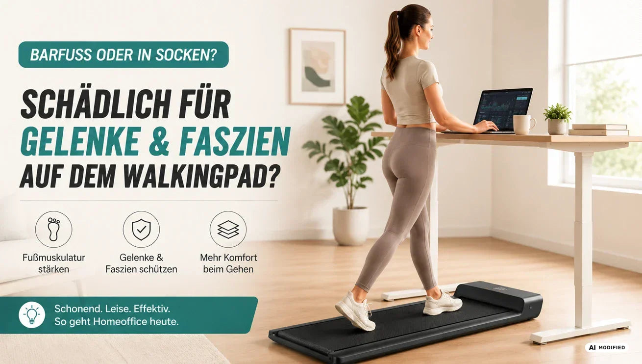 Barfuß auf dem WalkingPad? Risiken für Gelenke & Faszien