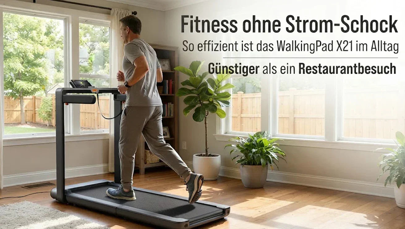 Stromverbrauch im Check: Was kosten 2 Stunden tägliches Training auf dem WalkingPad X214 wirklich?
