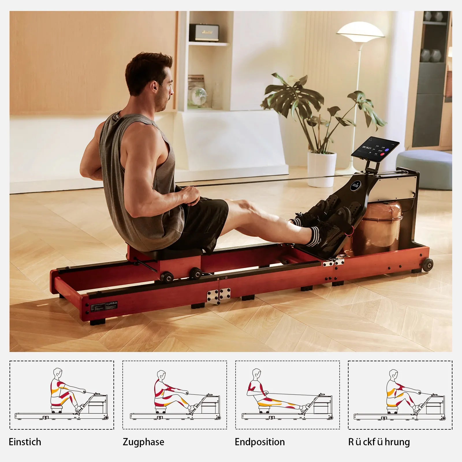 WM10 Wasser- & Magnet-Rudergerät, bis 150 kg belastbar