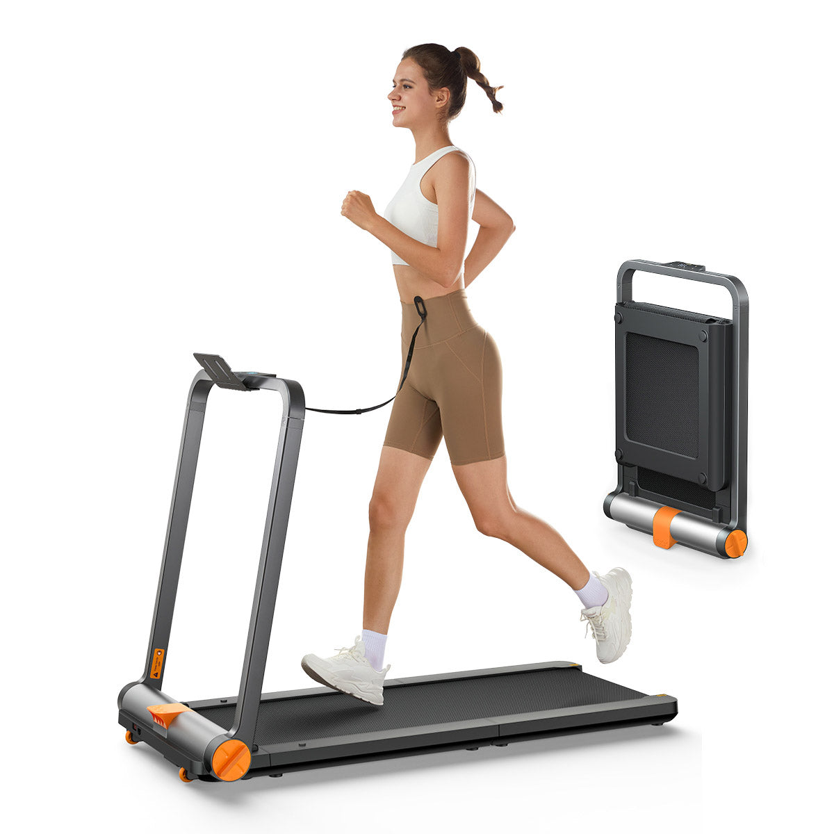 WalkingPad MC11: Kompaktes, klappbares Laufband für Zuhause mit 180° Faltung und flexiblen Rollen. Bis zu 12 km/h Geschwindigkeit, LCD-Display für Trainingsdaten und gelenkschonender Laufgurt. Ideal für kleine Wohnungen, Home-Office und flexibles Training.
