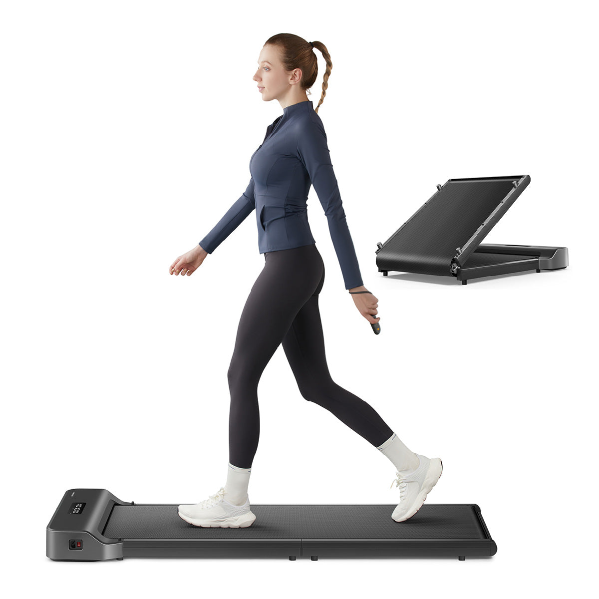 Das WalkingPad Z1 ist das ideale Laufband ohne Halterung für Ihr Training am Schreibtisch. Mit seinem besonders leisen Motor (45 dB) und dem praktischen Klappdesign passt es perfekt in jedes Zuhause. Trainieren Sie flexibel, gelenkschonend  und platzsparend, ohne Ihre Umgebung zu stören. 
