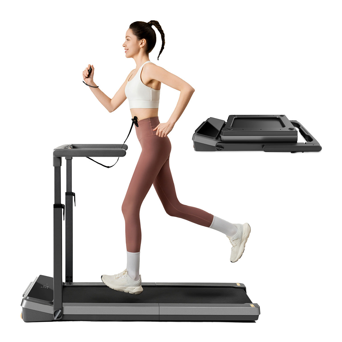 Das WalkingPad Z3 Hybrid+ ist ein leichtes, klappbares Laufband, ideal für den Einsatz am Schreibtisch. Mit einer Geschwindigkeit von 1–10 km/h und mit einem leisen, bürstenlosen Motor ausgestattet, ist es perfekt für Lauf und Gehtrainings geeignet. 

